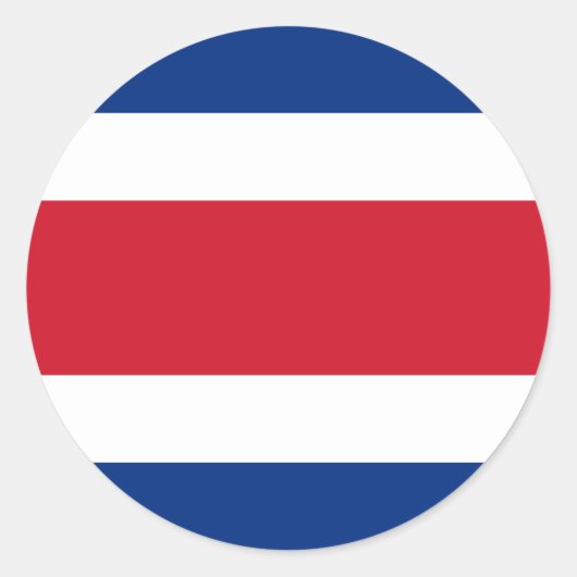 Vlag van Costa Rica Ronde Sticker (Voorkant)