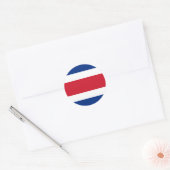 Vlag van Costa Rica Ronde Sticker (Envelop)
