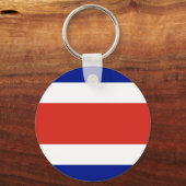 Vlag van Costa Rica Sleutelhanger (Voorkant)