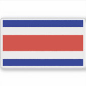 Vlag van Costa Rica Sticker (Voorkant)