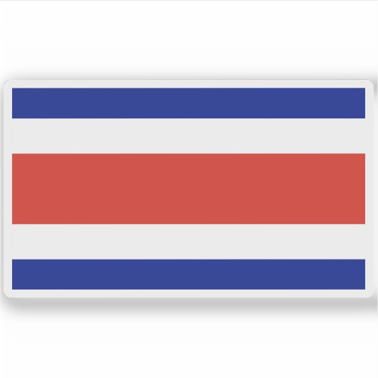 Vlag van Costa Rica Sticker (Voorkant)