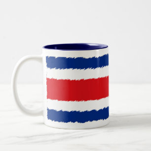 Vlag van Costa Rica Tweekleurige Koffiemok