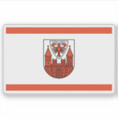 Vlag van Cottbus, Duitsland Sticker (Voorkant)