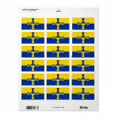 Vlag van County Durham, England Labels (Full Sheet)