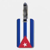 Vlag van Cuba Bagage Label met leren riem (Achterkant verticaal)
