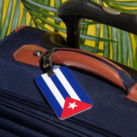 Vlag van Cuba Bagagelabel (Voorkant Insitu 1)