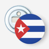 Vlag van Cuba Button Flesopener (Voorkant)