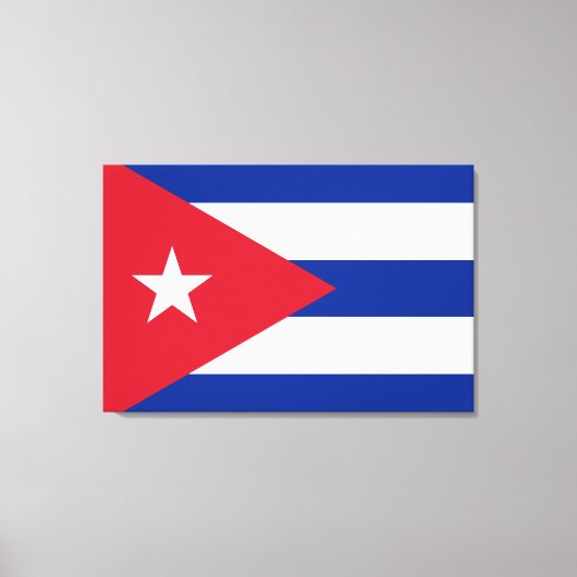 Vlag van Cuba Canvas Afdruk (Voorkant)