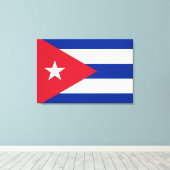 Vlag van Cuba Canvas Afdruk (Insitu (Houten vloer))
