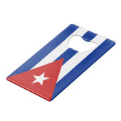 Vlag van Cuba Creditkaart Flessenopener (Voorkant Gekanteld)