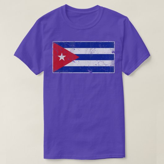  vlag van Cuba Cubaanse retro Cubano T-shirt (Design voorkant)