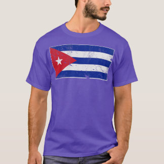  vlag van Cuba Cubaanse retro Cubano T-shirt