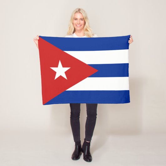 Vlag van Cuba Fleece Deken (In situ)
