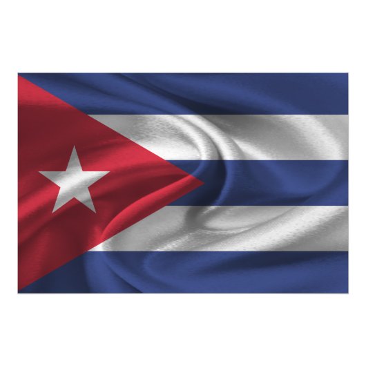 Vlag van Cuba Foto Afdruk (Voorkant)
