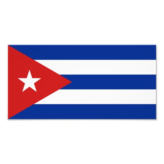 Vlag van Cuba Foto Afdruk (Voorkant)
