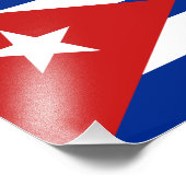 Vlag van Cuba Foto Afdruk (Hoek)