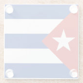 Vlag van Cuba Glazen Onderzetter (Achterkant)
