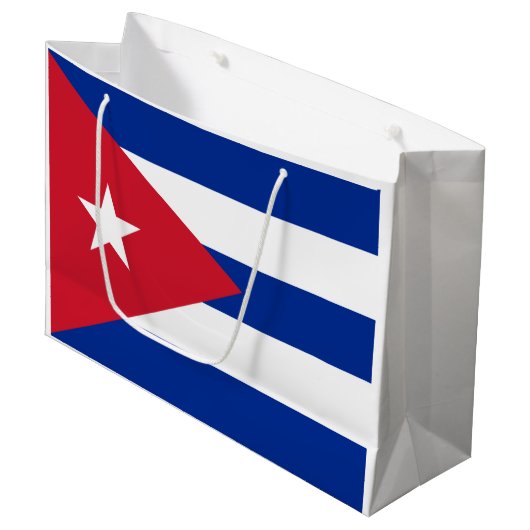Vlag van Cuba Groot Cadeauzakje (Voorkant Gekanteld)