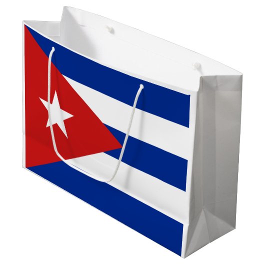 Vlag van Cuba Groot Cadeauzakje (Voorkant Gekanteld)