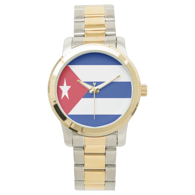 Vlag van Cuba Horloge (Voorkant)
