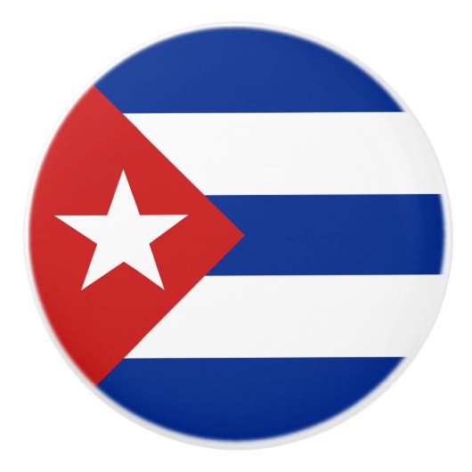 Vlag van Cuba Keramische Knop (Voorkant)