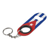 Vlag van Cuba Mini Flessenopener (Voorkant Gekanteld)