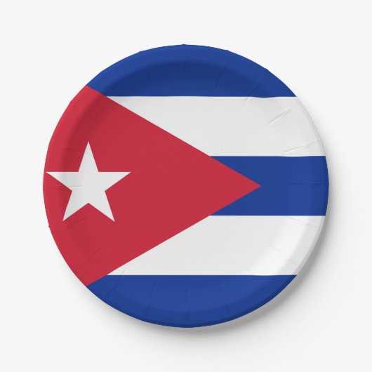 Vlag van Cuba Papieren Bordje (Voorkant)