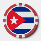 Vlag van Cuba Poker Chips (Voorkant)