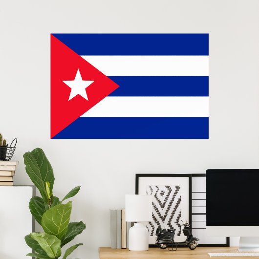 Vlag van Cuba Poster (Thuiskantoor)