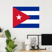 Vlag van Cuba Poster (Thuiskantoor)