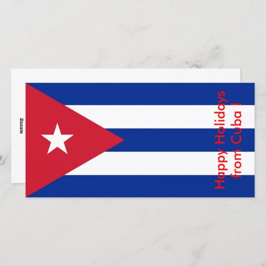 Vlag van Cuba, Prettige feestdagen uit Cuba Feestdagenkaart (Voorkant / Achterkant)