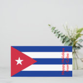 Vlag van Cuba, Prettige feestdagen uit Cuba Feestdagenkaart (Staand voorkant)