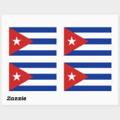 Vlag van Cuba Rechthoekige Sticker (Vel)