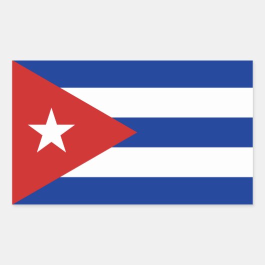 Vlag van Cuba Rechthoekige Sticker (Voorkant)