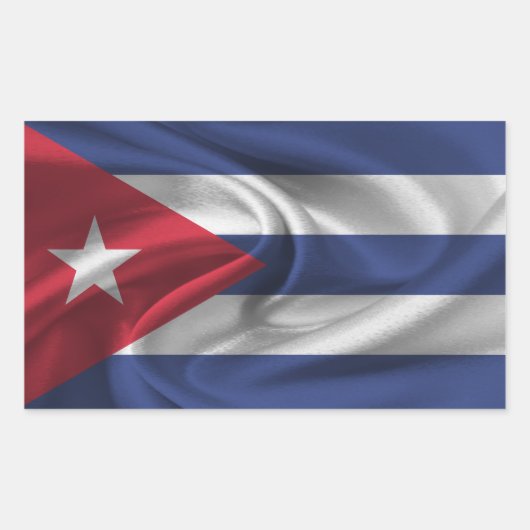 Vlag van Cuba Rechthoekige Sticker (Voorkant)