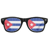 Vlag van Cuba Retro Zonnebril (Voorkant)