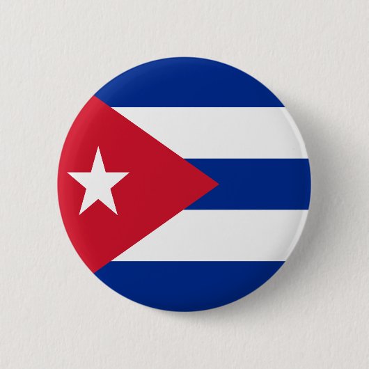 Vlag van Cuba Ronde Button 5,7 Cm (Voorkant)