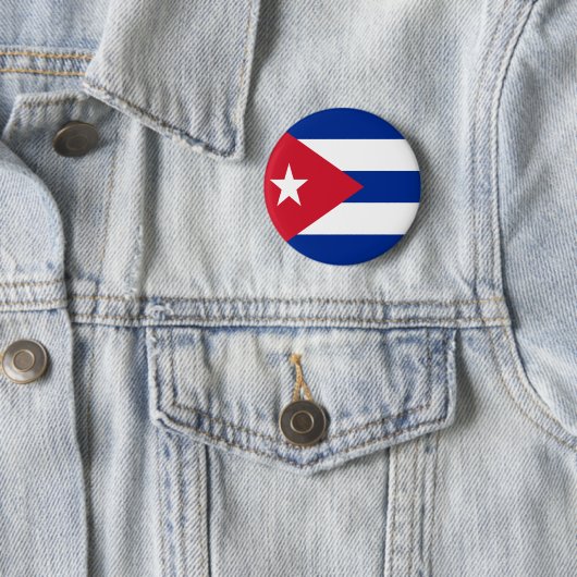 Vlag van Cuba Ronde Button 5,7 Cm (In situ)