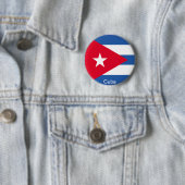 Vlag van Cuba Ronde Button 5,7 Cm (In situ)