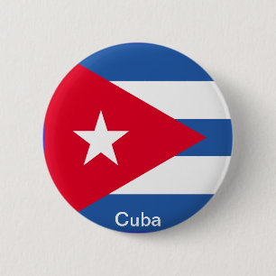 Vlag van Cuba Ronde Button 5,7 Cm