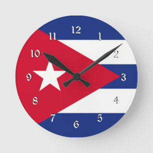 Vlag van Cuba Ronde Klok