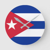 Vlag van Cuba Ronde Klok (Voorkant)