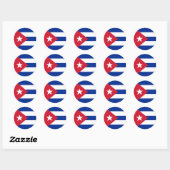 Vlag van Cuba Ronde Sticker (Vel)