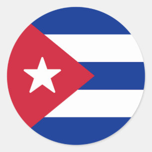 Vlag van Cuba Ronde Sticker
