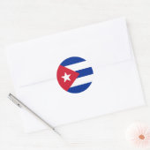 Vlag van Cuba Ronde Sticker (Envelop)