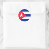 Vlag van Cuba Ronde Sticker (Tas)
