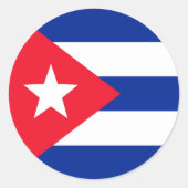 Vlag van Cuba Ronde Sticker (Voorkant)