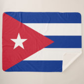 Vlag van Cuba Sherpa Deken (Voorkant (horizontaal))