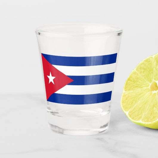 Vlag van Cuba Shot Glas (Voorkant)