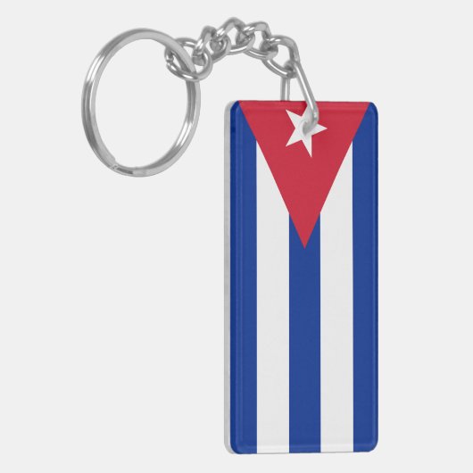 Vlag van Cuba Sleutelhanger (Voorkant Links)